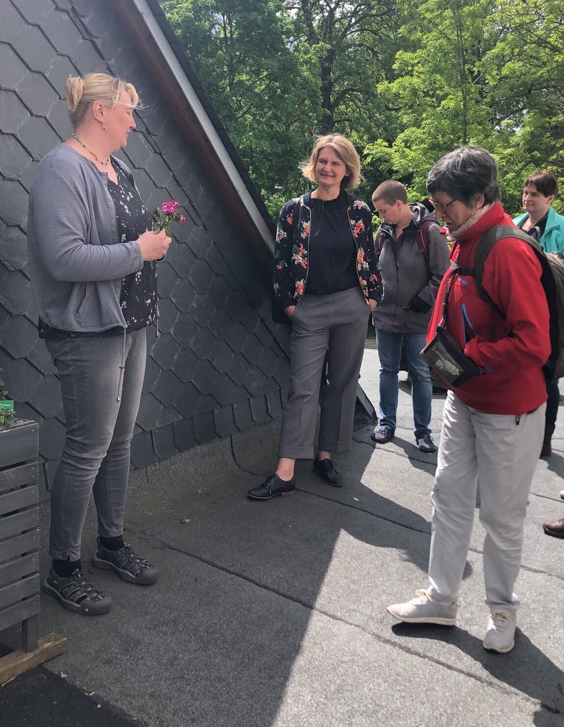 Bei der Dachdeckermeisterin Michaela Wolf auf dem Dach